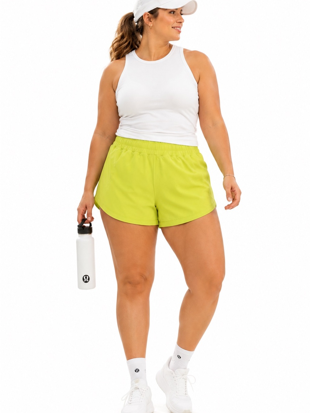 Lululemon Track That Mid-Rise 5” Shorts Highlight Yellow Size 12